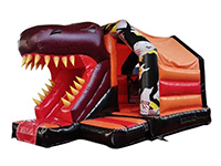 BC752 Deluxe Commercial Dino Front Slide Castle larger view