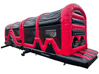 BC772 Deluxe Commercial 46ft Red and Black Obstacle Course larger view